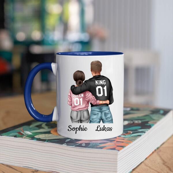 Koppel Queen and King - Diverse Designs Beschikbaar ♥ - Gepersonaliseerde mok voor Partner, Vriend, Vriendin, Vrouw, Man, Jubileum, Huwelijk