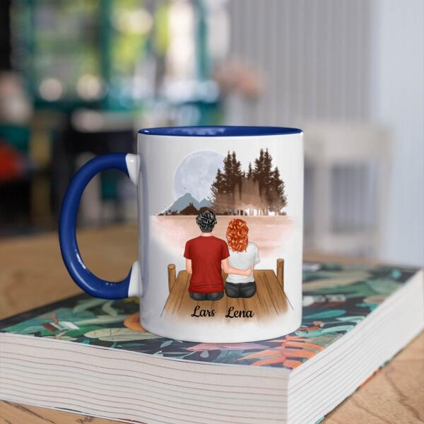 Koppel in het Bos - Schatje ♥ - Gepersonaliseerde mok voor Partner, Vriend, Vriendin, Vrouw, Man, Jubileum