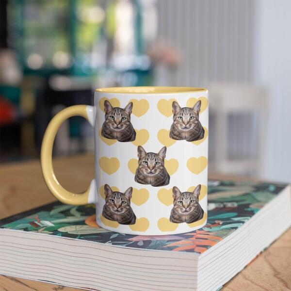 Mijn Kat met Veel Hartjes ♥ - Gepersonaliseerde mok voor Kattenmama, Kattenpapa, Kattenouders, Katteneigenaar, Kattenbaasjes, Partner, Vriend, Vriendin, Vrouw, Man, Kitten