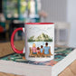 Gezin met Vader, Moeder, Dochter en Zoon - Family Heart ♥ - Gepersonaliseerde mok voor Gezin, Vader, Moeder, Dochter, Zoon, Kinderen, Familie, Kind, Stiefvader, Stiefmoeder, Dochters, Zoons