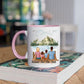 Gezin met Vader, Moeder, Dochter en Zoon - Family Heart ♥ - Gepersonaliseerde mok voor Gezin, Vader, Moeder, Dochter, Zoon, Kinderen, Familie, Kind, Stiefvader, Stiefmoeder, Dochters, Zoons