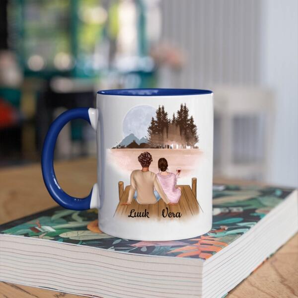 Koppel in het Bos met Wijn - Jij bent mijn Knuffelbeer ♥ - Gepersonaliseerde mok voor Partner, Vriend, Vriendin, Vrouw, Man, Jubileum