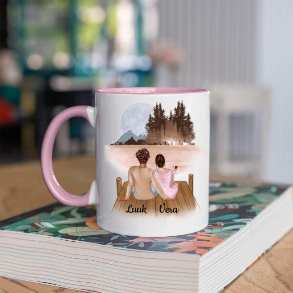 Koppel in het Bos met Wijn - Jij bent mijn Knuffelbeer ♥ - Gepersonaliseerde mok voor Partner, Vriend, Vriendin, Vrouw, Man, Jubileum
