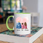 Gezin met Vader, Moeder en 1-2 Dochter(s) - Our family ♥ - Gepersonaliseerde mok voor Gezin, Vader, Moeder, Dochter, Zoon, Kinderen, Familie, Kind, Stiefvader, Stiefmoeder, Dochters, Zoons