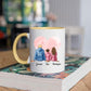 Gezin met Vader, Moeder en 1-2 Dochter(s) - Our family ♥ - Gepersonaliseerde mok voor Gezin, Vader, Moeder, Dochter, Zoon, Kinderen, Familie, Kind, Stiefvader, Stiefmoeder, Dochters, Zoons