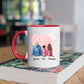 Gezin met Vader, Moeder en 1-2 Dochter(s) - Our family ♥ - Gepersonaliseerde mok voor Gezin, Vader, Moeder, Dochter, Zoon, Kinderen, Familie, Kind, Stiefvader, Stiefmoeder, Dochters, Zoons