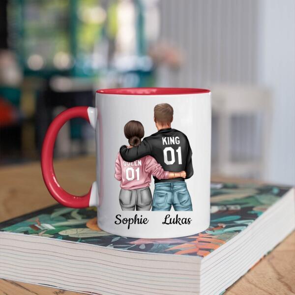 Koppel Queen and King - Diverse Designs Beschikbaar ♥ - Gepersonaliseerde mok voor Partner, Vriend, Vriendin, Vrouw, Man, Jubileum, Huwelijk