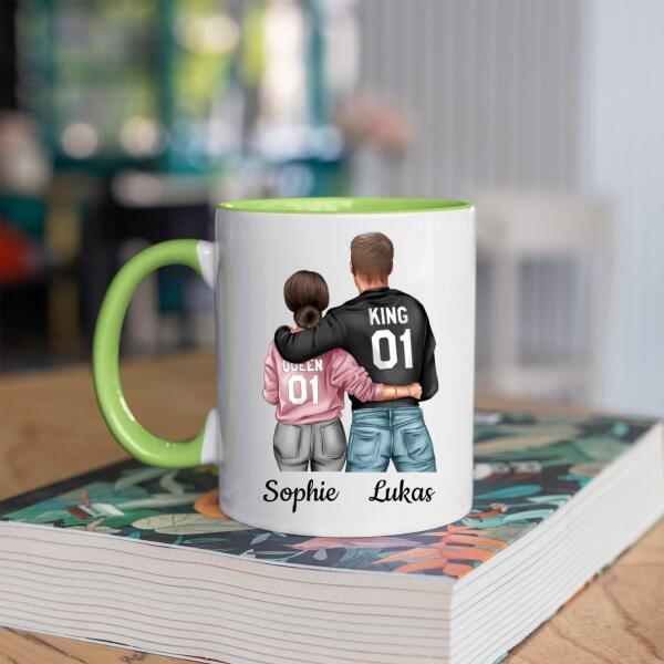 Koppel Queen and King - Diverse Designs Beschikbaar ♥ - Gepersonaliseerde mok voor Partner, Vriend, Vriendin, Vrouw, Man, Jubileum, Huwelijk
