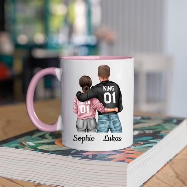 Koppel Queen and King - Diverse Designs Beschikbaar ♥ - Gepersonaliseerde mok voor Partner, Vriend, Vriendin, Vrouw, Man, Jubileum, Huwelijk