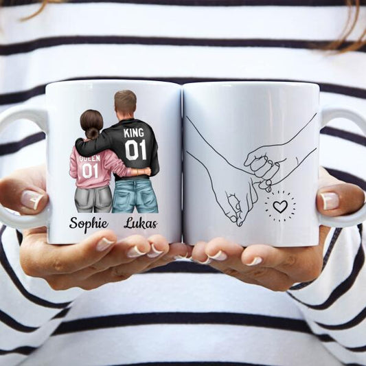 Koppel Queen and King - Diverse Designs Beschikbaar ♥ - Gepersonaliseerde mok voor Partner, Vriend, Vriendin, Vrouw, Man, Jubileum, Huwelijk