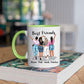 Beste Vriendinnen 4 Personen - Met jullie is alles leuker ♥ - Gepersonaliseerde mok voor Vriendin, Vriendinnen, Vrouwen, Vriendschap, Zus, Zusje, BFF, Collega, Dochter