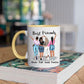 Beste Vriendinnen 4 Personen - Met jullie is alles leuker ♥ - Gepersonaliseerde mok voor Vriendin, Vriendinnen, Vrouwen, Vriendschap, Zus, Zusje, BFF, Collega, Dochter