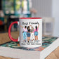 Beste Vriendinnen 4 Personen - Met jullie is alles leuker ♥ - Gepersonaliseerde mok voor Vriendin, Vriendinnen, Vrouwen, Vriendschap, Zus, Zusje, BFF, Collega, Dochter