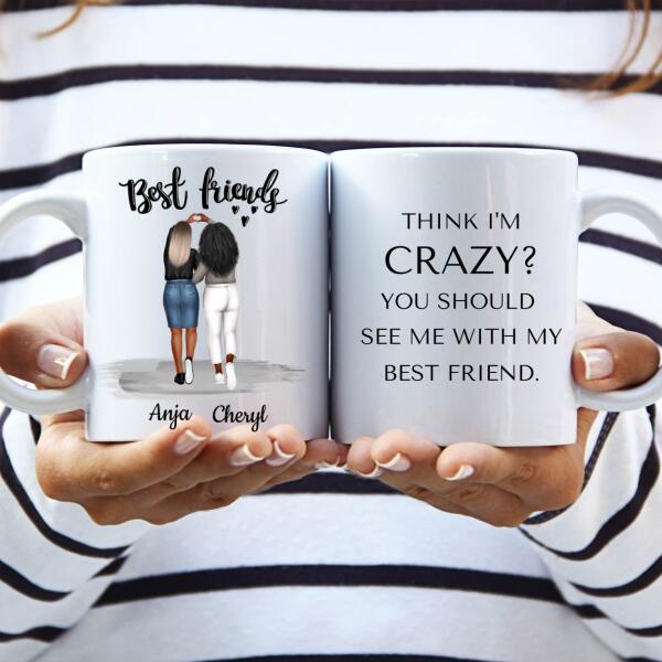 Best Friends 2 Personen - You should see me with my Bestfriend ♥ - Gepersonaliseerde mok voor Vriendin, Vriendinnen, Vrouw, Vriendschap, Zus, Zusje, BFF, Collega, Dochter