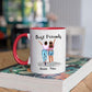 Beste Vriendinnen 2 Personen - Soul Sisters ♥ - Gepersonaliseerde mok voor Vriendin, Vriendinnen, Vrouw, Vriendschap, Zus, Zusje, BFF, Collega, Dochter