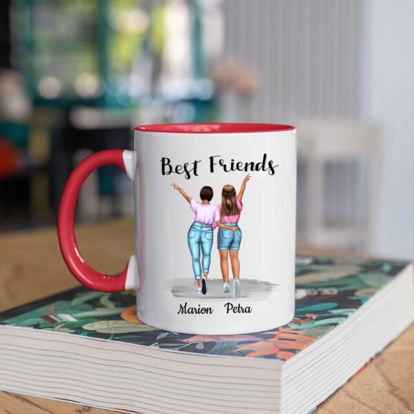 Beste Vriendinnen 2 Personen - Soul Sisters ♥ - Gepersonaliseerde mok voor Vriendin, Vriendinnen, Vrouw, Vriendschap, Zus, Zusje, BFF, Collega, Dochter