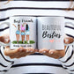 Best Friends 3 Personen - Beautiful Besties ♥ - Gepersonaliseerde mok voor Vriendin, Vriendinnen, Vrouw, Vriendschap, Zus, Zusje, BFF, Collega, Dochter