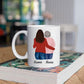 Oma met Dochter, Kleindochter, Vriendin - Ik hou van Jou! ♥ - Gepersonaliseerde mok voor oma, dochter, kleindochter, vriendin, verzorgster, zus