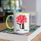 Koppel met Ballonnen Staand - Be Mine ♥ - Gepersonaliseerde mok voor Partner, Vriend, Vriendin, Vrouw, Man, Jubileum