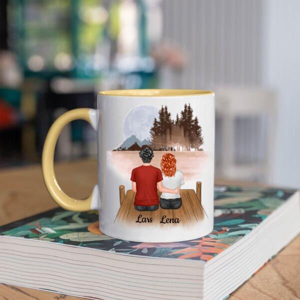 Koppel in het Bos - Schatje ♥ - Gepersonaliseerde mok voor Partner, Vriend, Vriendin, Vrouw, Man, Jubileum