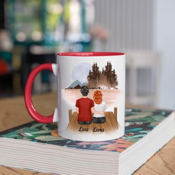 Koppel in het Bos - Schatje ♥ - Gepersonaliseerde mok voor Partner, Vriend, Vriendin, Vrouw, Man, Jubileum