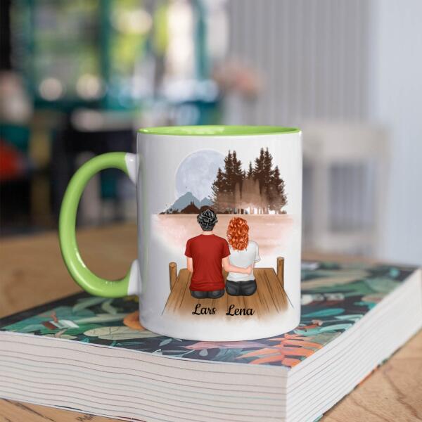 Koppel in het Bos - Schatje ♥ - Gepersonaliseerde mok voor Partner, Vriend, Vriendin, Vrouw, Man, Jubileum