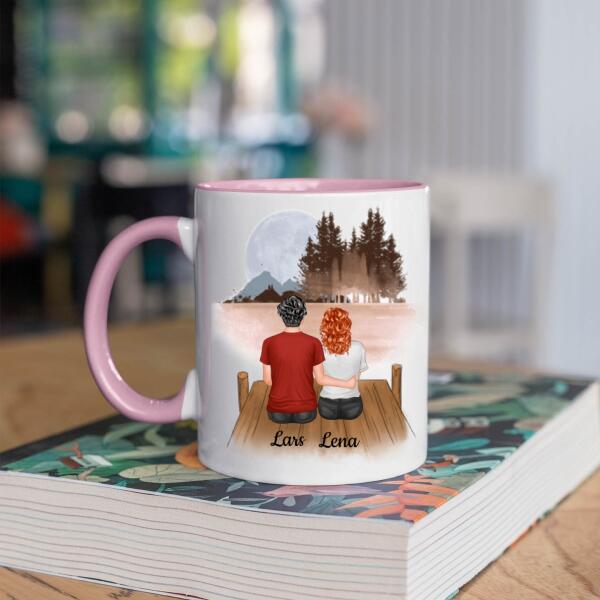 Koppel in het Bos - Schatje ♥ - Gepersonaliseerde mok voor Partner, Vriend, Vriendin, Vrouw, Man, Jubileum