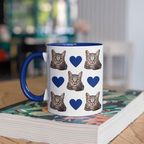 Mijn Kat met Hartjes ♥ - Gepersonaliseerde mok voor Kattenmama, Kattenpapa, Kattenouders, Katteneigenaar, Kattenbaasjes, Partner, Vriend, Vriendin, Vrouw, Man, Kitten