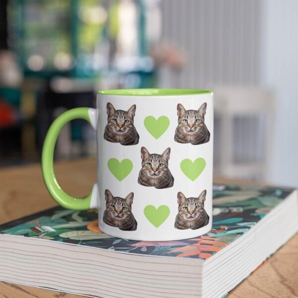 Mijn Kat met Hartjes ♥ - Gepersonaliseerde mok voor Kattenmama, Kattenpapa, Kattenouders, Katteneigenaar, Kattenbaasjes, Partner, Vriend, Vriendin, Vrouw, Man, Kitten