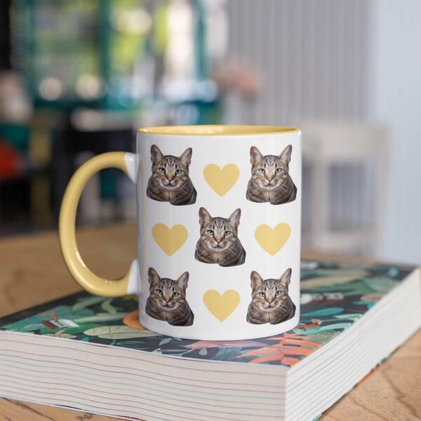Mijn Kat met Hartjes ♥ - Gepersonaliseerde mok voor Kattenmama, Kattenpapa, Kattenouders, Katteneigenaar, Kattenbaasjes, Partner, Vriend, Vriendin, Vrouw, Man, Kitten
