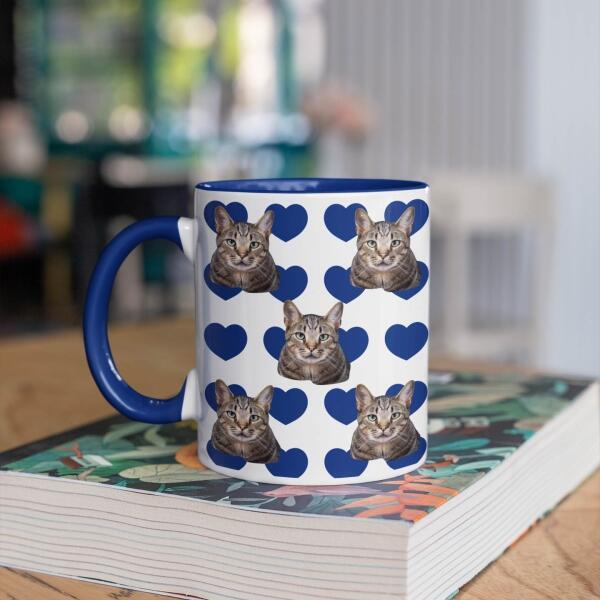 Mijn Kat met Veel Hartjes ♥ - Gepersonaliseerde mok voor Kattenmama, Kattenpapa, Kattenouders, Katteneigenaar, Kattenbaasjes, Partner, Vriend, Vriendin, Vrouw, Man, Kitten