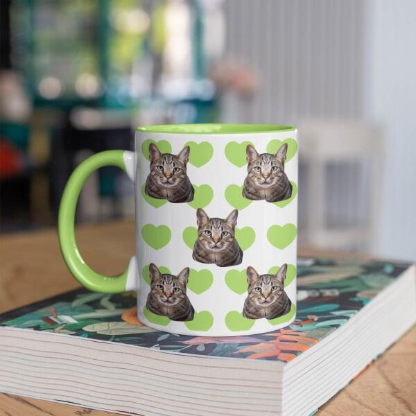 Mijn Kat met Veel Hartjes ♥ - Gepersonaliseerde mok voor Kattenmama, Kattenpapa, Kattenouders, Katteneigenaar, Kattenbaasjes, Partner, Vriend, Vriendin, Vrouw, Man, Kitten