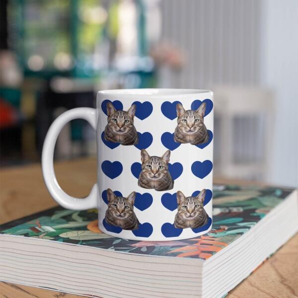 Mijn Kat met Veel Hartjes ♥ - Gepersonaliseerde mok voor Kattenmama, Kattenpapa, Kattenouders, Katteneigenaar, Kattenbaasjes, Partner, Vriend, Vriendin, Vrouw, Man, Kitten