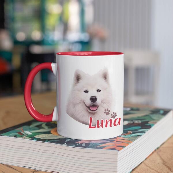 Mijn Hond met Kleuren Naam ♥ - Gepersonaliseerde mok voor Hondenmama, Hondenpapa, Hondenouders, Hondeneigenaar, Hondenbaasjes, Partner, Vriend, Vriendin, Vrouw, Man, Puppy