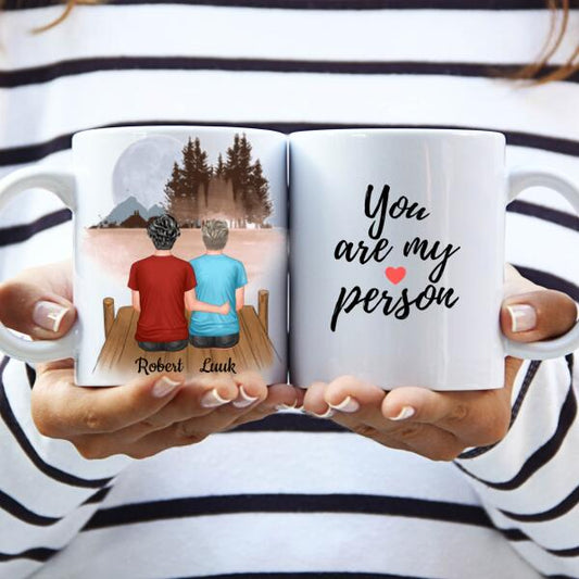 Koppel mannen LGBTQ+ - You are my person ♥
 -  Gepersonaliseerde mok voor Partner, Vriend, Man, Husband, Jubileum, Huwelijk