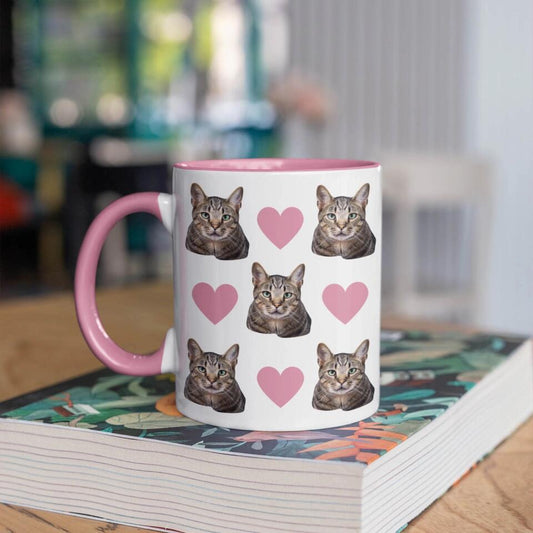 Mijn Kat met Hartjes ♥ - Gepersonaliseerde mok voor Kattenmama, Kattenpapa, Kattenouders, Katteneigenaar, Kattenbaasjes, Partner, Vriend, Vriendin, Vrouw, Man, Kitten